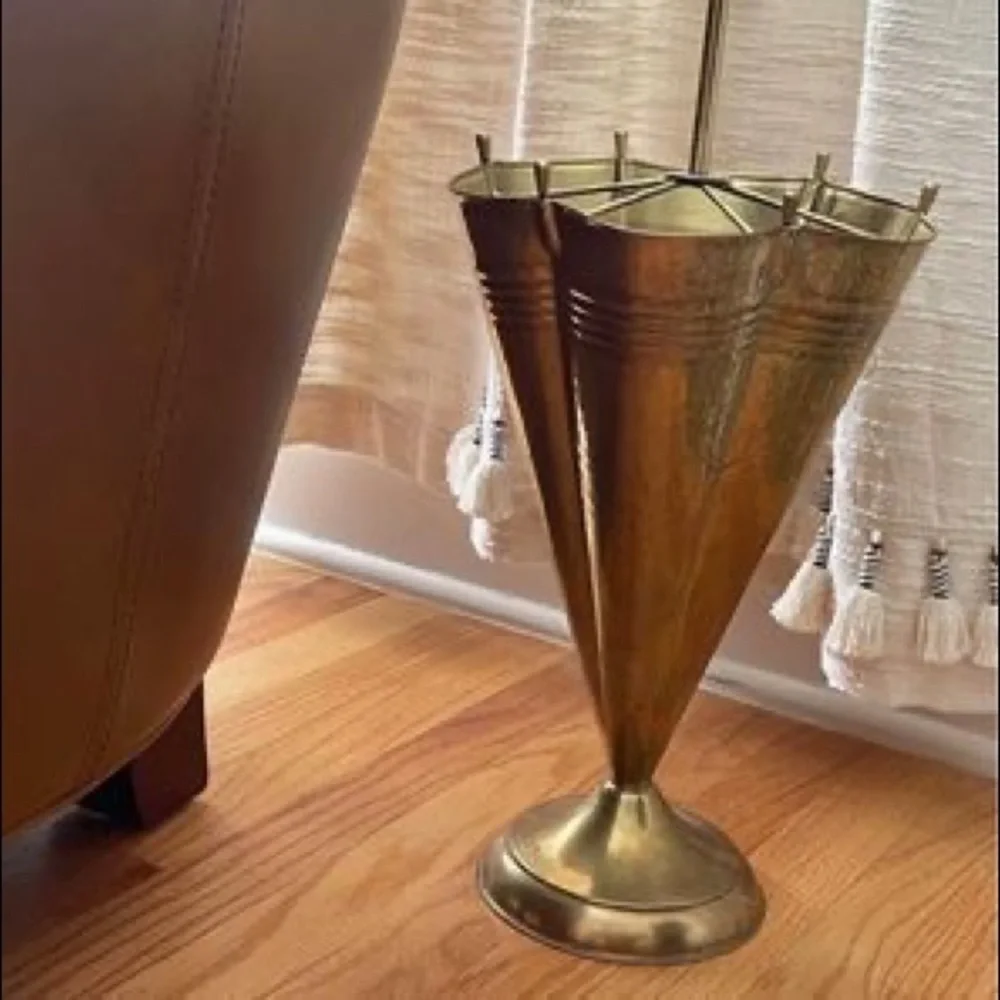 Mid-Century Brass Umbrella Stand, 1950s
